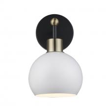 Trans Globe 22531 BKAG-WH - 1LT SCONCE-WH METAL SHADE-BK-A